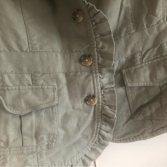 Hey hei linen blend sage green utility jacket - Picture 5 of 12